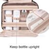 BAGSMART Toiletry Bag Travel Bag with Hanging Hook, Water-resistant Makeup Cosmetic Bag Travel Organizer for Accessories, Shampoo, Full-size Container, Toiletries - Image 3
