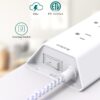 Surge Protector Power Strip, Addtam 5 ft Flat Plug Extension Cord with 4 USB Wall Charger(2 USB C Port), 9 Widely Outlets Desk Charging Station, Home Office and College Dorm Room Essentials - Image 6