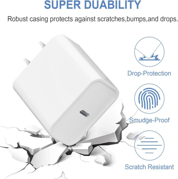 Charger for iPhone Charger Fast Charging USB C Charger Block 3-Pack 20W Fast Charger 6FT USB C Cable i Phone Charger Cord with i Phone14/14 Pro Max/13/13Pro/12/12 Pro/11,iPad - Image 4