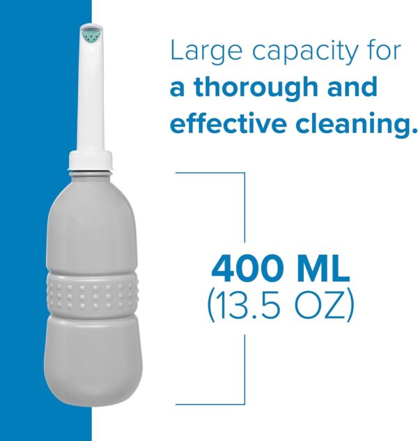 Brondell GoSpa Essential Portable Bidet for Everyday Use, Camping, Hiking, and Outdoor Activities, Compact and Discreet, Includes Travel Bag, 400ml, Fog - Image 3