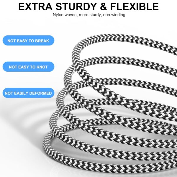 6Pack(3/3/6/6/6/10FT)[Apple MFi Certified] iPhone Charger Lightning Cable Fast Charging iPhone Charger Cord Nylon Braided for iPhone14/13/12/11Pro Max/XS MAX/XR/XS/X/8/7Plus iPad AirPods - Image 2