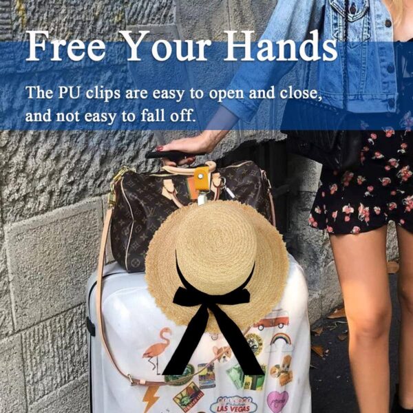 Hat Clip for Travel, Hat Clip for Travel on Bag, PU Leather Hat Clip, Multifunctional Duckbill Hat Clip,Outdoor Hat Companion - Image 3