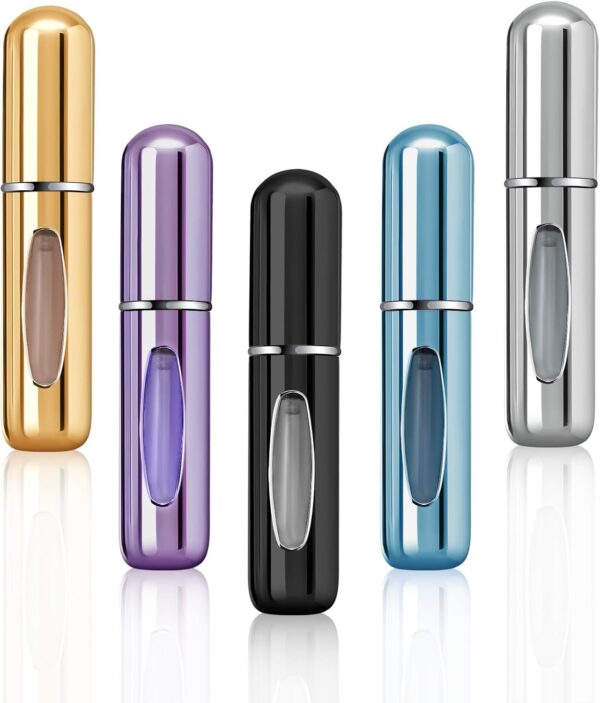 Portable Mini Refillable Perfume Atomizer Bottle Refillable Perfume,Travel Size, Spray Scent Pump Case(5ml,5 Pack)