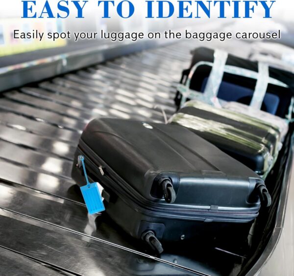10 Pack Luggage Tags Suitcases PVC Travel Bag & Baggage ID Label Tags Travel Essentials by Sodsay (Mixed Colors) - Image 5