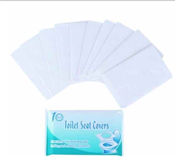 Disposable Toilet Seat Covers (60 Pack) - XL for Kids and Adults, 100% Biodegradable, Essential Travel Accessories for Airplane, Camping,Trip, Hotel, School, Work, provides personal safety and hygiene - Image 8