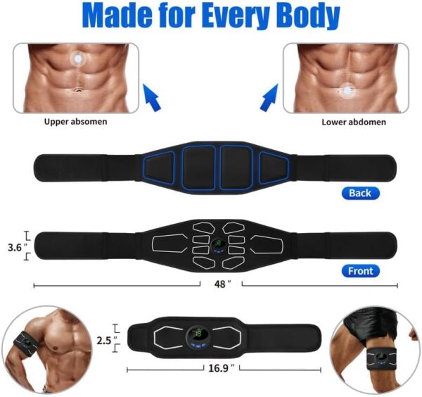 MarCoolTrip MZ Electronic Muscle Stimulator, Abs Stimulator Muscle Toner, Ab Machine Trainer for All Body, Fitness Strength Training Workout Equipment for Men and Women - Image 5