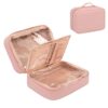 OCHEAL Makeup Bag, Makeup Travel Bag Large Capacity Waterproof Cosmetic Organizer Bag with Makeup Brush Compartment & Handle for Women Girls Travel Toiletry Accessories-Pink - Image 8