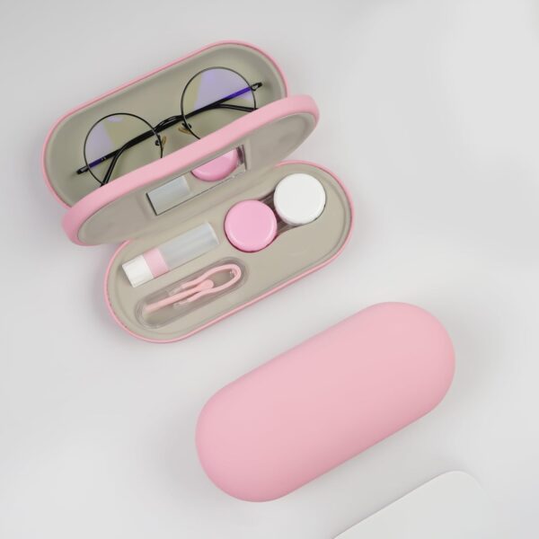 Eyeglass Case,Double Sided Portable Contact Lens Case,2 in 1 Portable Contact Multifunction,Durable Lens Case - Image 2