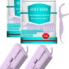 Holy Rose Portable Dental Floss Picks Dispenser - 220 Count Twin-Line Mint Flossers, Bagged Super Tuffloss, Double-line Design Action System for Superior Clean, Compact Design for Easy Storage