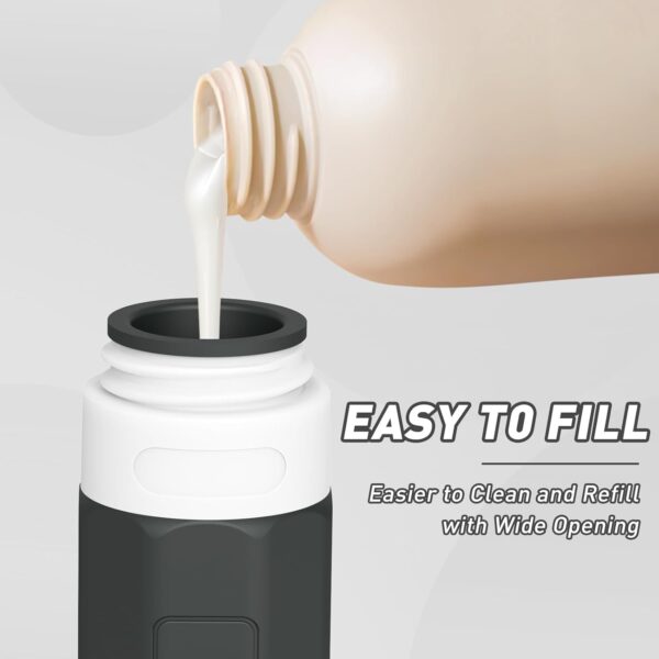Travel Bottles for Toiletries, 3oz Tsa Approved Travel Size Containers, BPA Free Leak Proof Travel Containers for Toiletries, Refillable Travel Accessories for Shampoo Conditioner Black-white - Image 2
