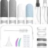 16 Pack Travel Size Toiletries Kits - Leak Proof TSA Approved Travel Bottles for Toiletries Essential - BPA Free Travel Containers for Shampoo, Conditioner, Lotion (16Pcs/Black) - Image 2