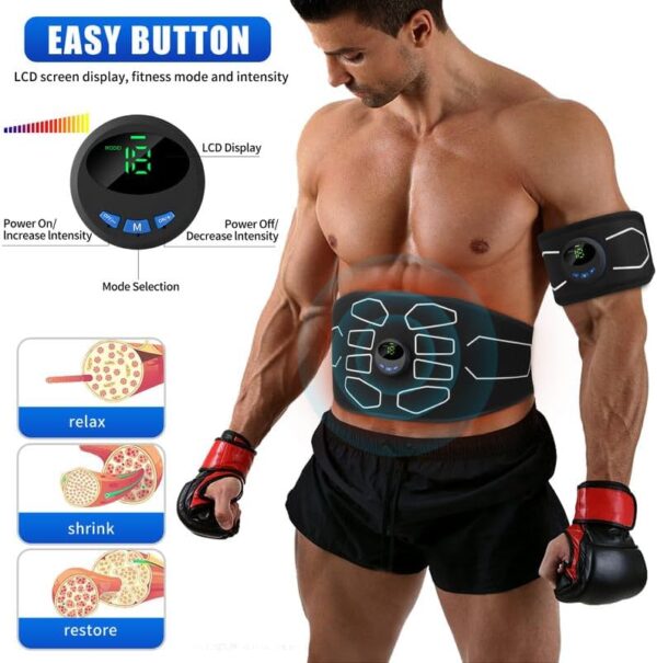MarCoolTrip MZ Electronic Muscle Stimulator, Abs Stimulator Muscle Toner, Ab Machine Trainer for All Body, Fitness Strength Training Workout Equipment for Men and Women - Image 6