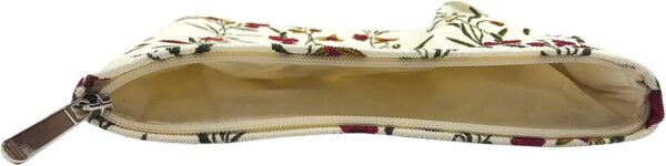 Corduroy Ladies Cosmetic Bag, Large Capacity Canvas Cosmetic Bag Travel Toiletry Bag Accessories Organizer, Morning Glory - Image 5
