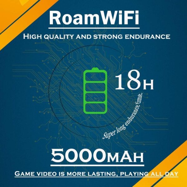 RoamWiFi 4G LTE Mobile Hotspot Router, Worldwide Portable High Speed Hotspot with US 10GB & Global 1GB Data 30Day,No SIM Card Needed,Pocket Hotspot for Travel in 160+ Countries - Image 4