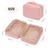 OCHEAL Makeup Bag, Makeup Travel Bag Large Capacity Waterproof Cosmetic Organizer Bag with Makeup Brush Compartment & Handle for Women Girls Travel Toiletry Accessories-Pink - Image 3