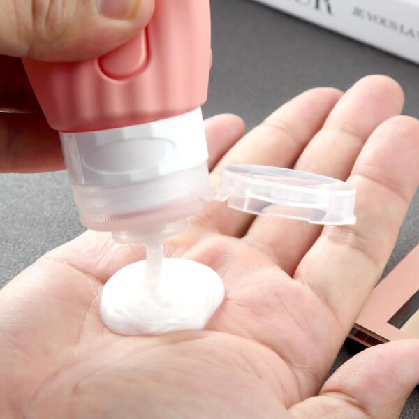 16 Pack Travel Bottles Set for Toiletries, Leakproof Travel Containers for Toiletries TSA Approved Silicone Travel Accessories Squeezable Refillable 3oz for Shampoo Conditioner Lotion - Image 9
