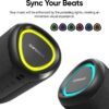 Portable Bluetooth Speaker with Lights,Powerful Crystal Clear Sound,IPX5 Waterproof,All Day Playtime,AUX&TF-Card Input,Bluetooth 5.3,TWS Paring,Small Wireless Speaker for Outdoor,Gift Ideas - Image 3
