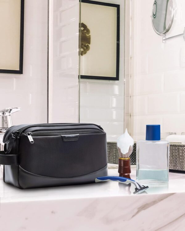 BAGSMART Toiletry Bag for Men, Large Travel Toiletry Organizer, Dopp Kit Water-resistant Shaving Bag for Toiletries Accessories - Black - Image 5