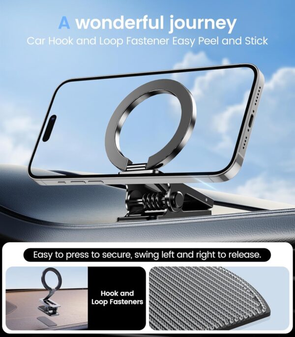 WAVELIFE Travel Essentials for MagSafe Airplane Phone Holder, Universal Hands-Free Plane Phone Holder Travel Essentials, Portable Travel Accessories for iPhone 15/14/13/12 & Magsafe Case - Image 4