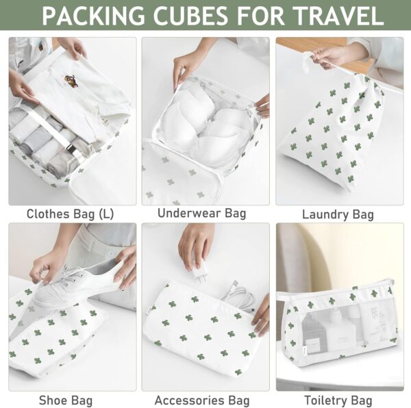 KPX Packing Cubes for Travel, Travel Luggage Packing Organizers, Travel Accessories Large Toiletries Bag for Clothes Shoes Cosmetics Toiletries - Image 4