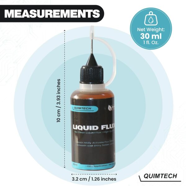 Liquid Solder Flux Dropper (30 ml/1 Oz.) I RMA Liquid Solder Flux I Soldering Flux I Electrical Solder I No Clean Liquid Flux I Rosin Flux I Soldering Flux for Electronics I Lead Free Liquid Solder I - Image 3