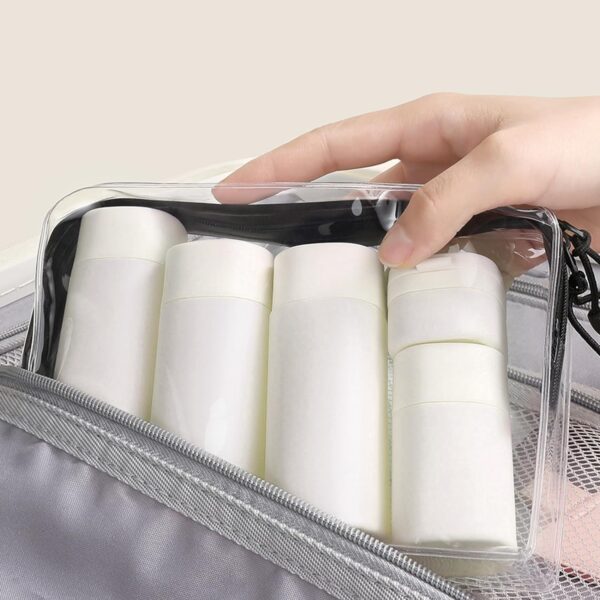 Suteng Travel Bottles for Toiletries, TSA Approved 5 Pack Travel Size Containers, Leak Proof Refillable Travel Accessories for Shampoo Conditioner, Portable Travel Bottles with Clear Toiletry Bag - Image 4