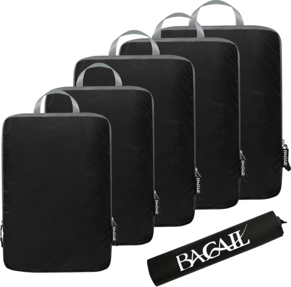 BAGAIL 4 Set/6 Set Ultralight Compression Packing Cubes Packing Organizer for Travel Accessories Luggage Suitcase Backpack