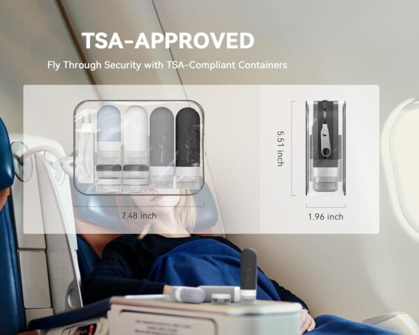 16 Pack Travel Size Toiletries Kits - Leak Proof TSA Approved Travel Bottles for Toiletries Essential - BPA Free Travel Containers for Shampoo, Conditioner, Lotion (16Pcs/Black) - Image 4