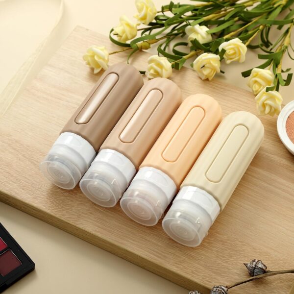 16 Pack Travel Bottles Set for Toiletries, Leakproof Travel Containers for Toiletries TSA Approved Silicone Travel Accessories Squeezable Refillable 3oz for Shampoo Conditioner Lotion - Image 5