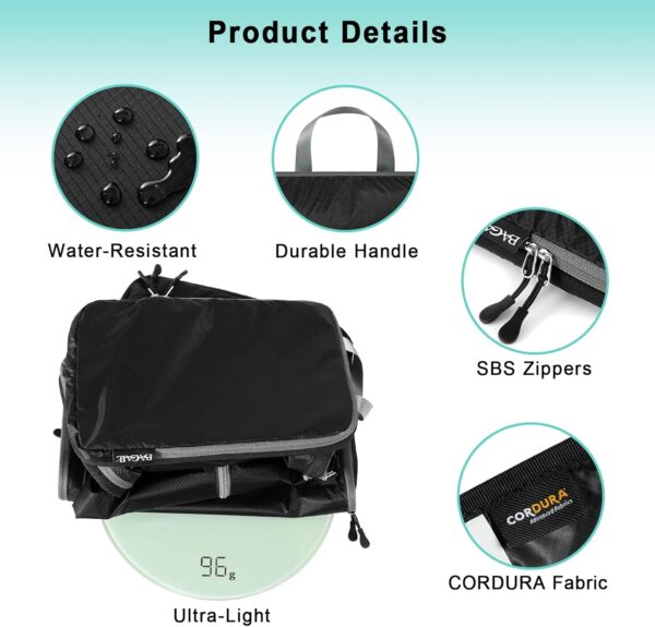 BAGAIL 4 Set/6 Set Ultralight Compression Packing Cubes Packing Organizer for Travel Accessories Luggage Suitcase Backpack - Image 3