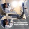 Foot Rest, Portable Travel Footrest Flight Carry-on Foot Rest Adjustable Height Foot Rest Travel Accessories Footrests Hammock (Black) (Medium) (black-2) (gray) - Image 3