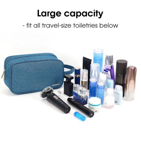 Narwey Travel Toiletry Bag for Men and Women Traveling Dopp Kit Shaving Bag for Toiletries Accessories (Navy Blue) - Image 4