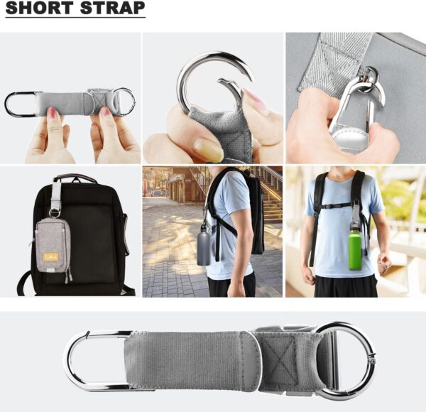 Elastic Jacket Gripper Travel Strap with D-Ring Hooks and Buckle, Suitcase Straps Belts Travel Accessories, Makes Your Hands Free - Image 3