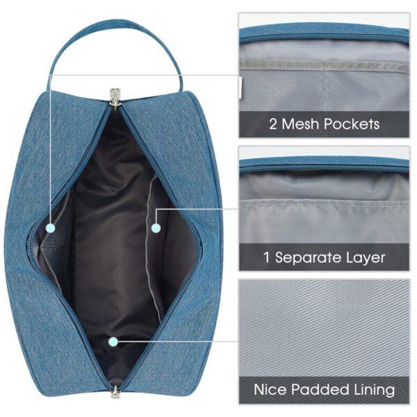 Narwey Travel Toiletry Bag for Men and Women Traveling Dopp Kit Shaving Bag for Toiletries Accessories (Navy Blue) - Image 5