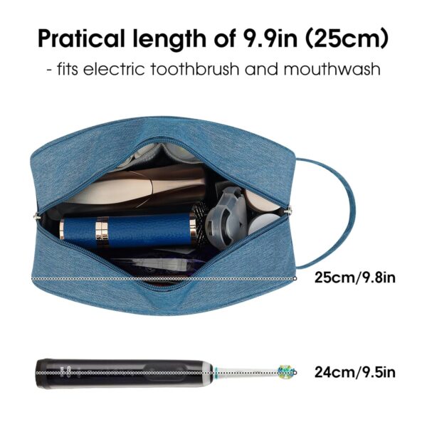 Narwey Travel Toiletry Bag for Men and Women Traveling Dopp Kit Shaving Bag for Toiletries Accessories (Navy Blue) - Image 2