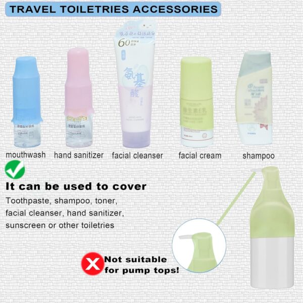Travel Bottle Covers for Toiletries Containers,8 pack Silicone Sleeve for Travel Toiletry Bottles,Stretching Travel Accessories for Shampoo Lotion(Multi-Color4) - Image 2