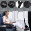 Foot Rest, Portable Travel Footrest Flight Carry-on Foot Rest Adjustable Height Foot Rest Travel Accessories Footrests Hammock (Black) (Medium) (black-2) (gray) - Image 4