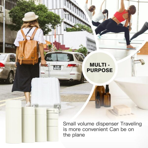 Suteng Travel Bottles for Toiletries, TSA Approved 5 Pack Travel Size Containers, Leak Proof Refillable Travel Accessories for Shampoo Conditioner, Portable Travel Bottles with Clear Toiletry Bag - Image 7