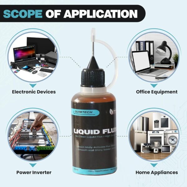 Liquid Solder Flux Dropper (30 ml/1 Oz.) I RMA Liquid Solder Flux I Soldering Flux I Electrical Solder I No Clean Liquid Flux I Rosin Flux I Soldering Flux for Electronics I Lead Free Liquid Solder I - Image 4