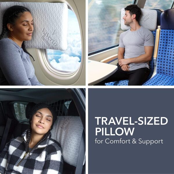 Small Memory Foam Pillow for Travel and Camping - Compressible Medium Firm, Breathable Cover, Machine Washable, Ideal Backpacking, Airplane and Car - Image 4