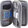sansheng Electronics Accessories Organizer Pouch Bag, 2Pack Travel Universal Organizer for Cable, Charger, Phone, SD Card, Business Travel Gadget Bag with Zipper(Grey and Pink) - Image 4