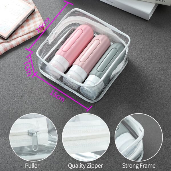 16 Pack Travel Bottles Set for Toiletries, Leakproof Travel Containers for Toiletries TSA Approved Silicone Travel Accessories Squeezable Refillable 3oz for Shampoo Conditioner Lotion - Image 3