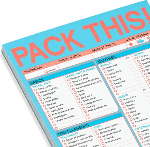 Knock Knock Pack This Pad (Pastel Version) - Packing List Pad & Travel Accessories, 6 x 9-inches - Image 3